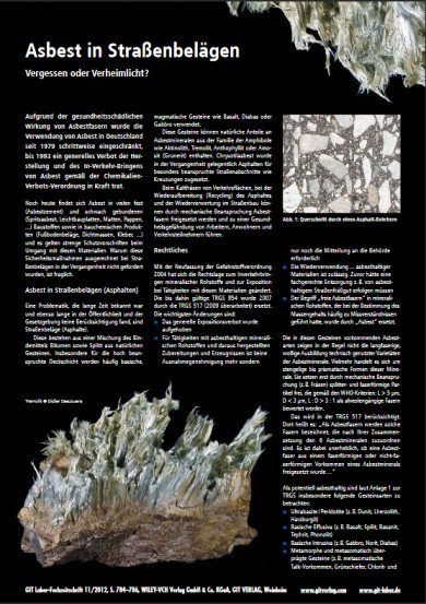 asbestos in asphaltic material