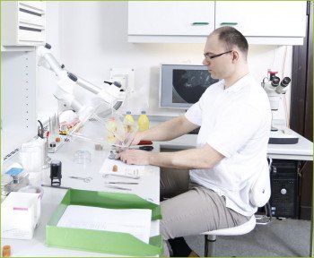 CRB GmbH | Mr. Thomas preparing samples