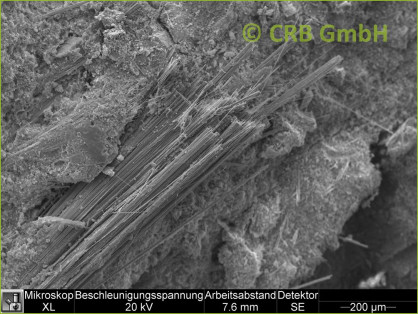 Análisis de amianto en paneles ligeros, Promabestos barrido microscópico electrónico captación de anfíbol - amianto, amosita