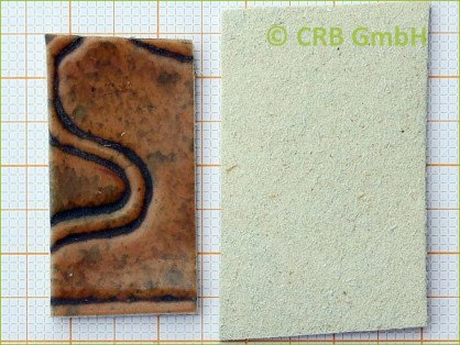 Análisis de amianto de vinilo acolchado, recubrimiento CV